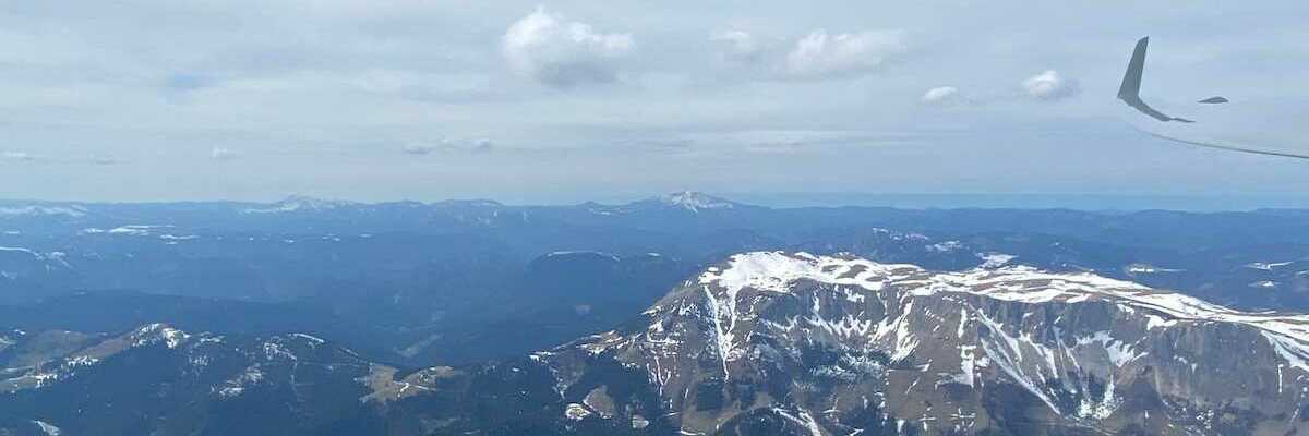 Flugwegposition um 13:58:01: Aufgenommen in der Nähe von Veitsch, St. Barbara im Mürztal, Österreich in 2446 Meter
